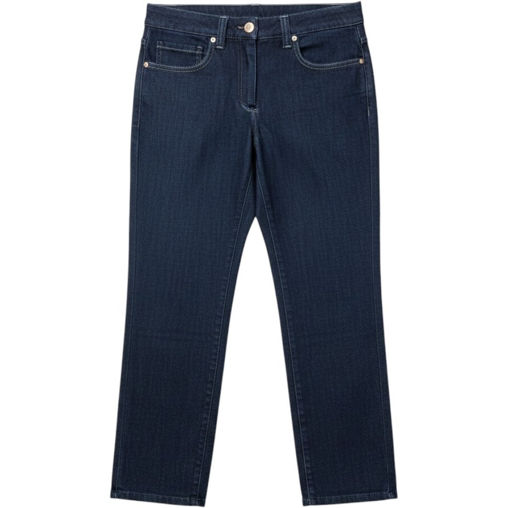 Loro Piana Indigo Blue 100% Linen Straight‎ Leg Pants Made in Italy Size 38